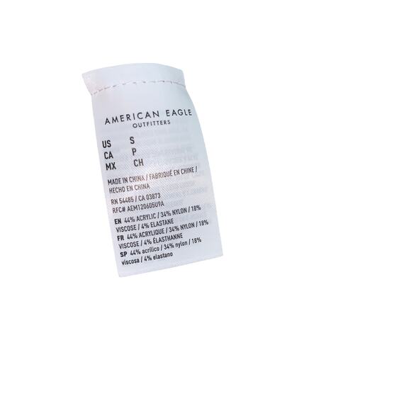 American Eagle Brown / Tan Striped V Neck Oversized Sweater S - Picture 4 of 7